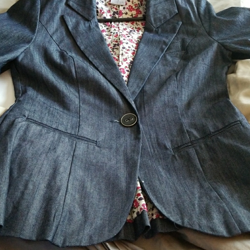 Blue Jean/ Floral Blazer